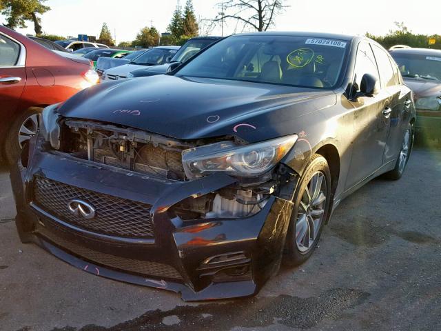 JN1AV7AR2FM850146 - 2015 INFINITI Q50 HYBRID BLACK photo 2