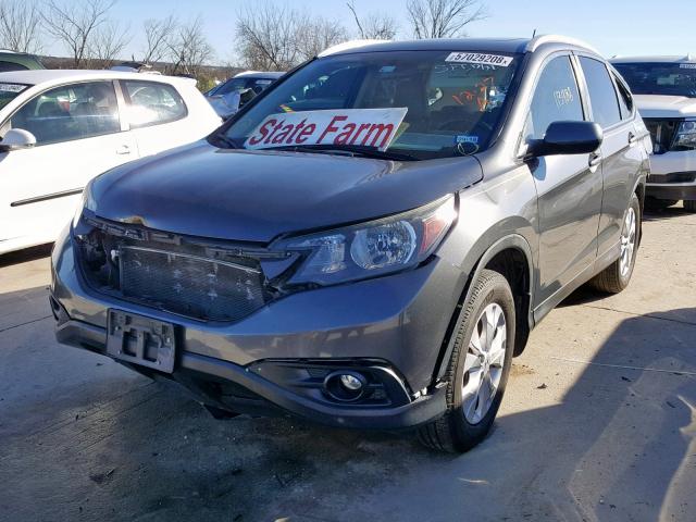 2HKRM3H74DH514229 - 2013 HONDA CR-V EXL GRAY photo 2