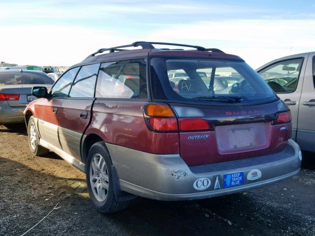 4S3BH675347645339 - 2004 SUBARU LEGACY OUT BURGUNDY photo 3