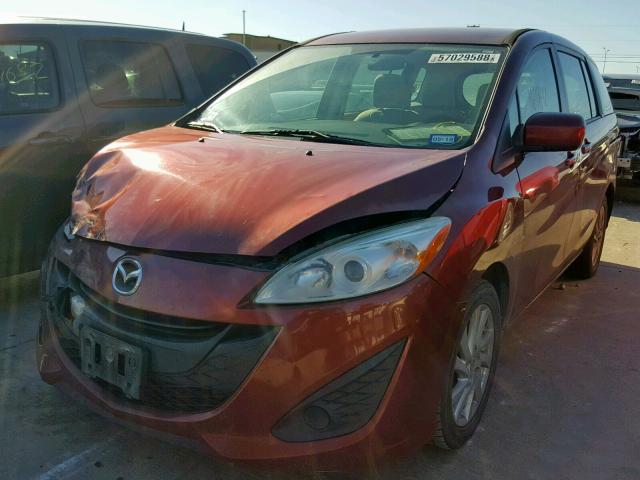 JM1CW2BL5C0105331 - 2012 MAZDA 5 MAROON photo 2