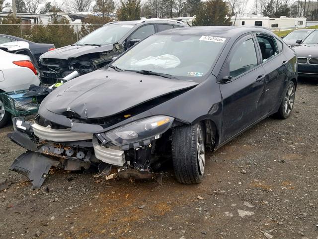 1C3CDFBB5ED693171 - 2014 DODGE DART SXT BLACK photo 2