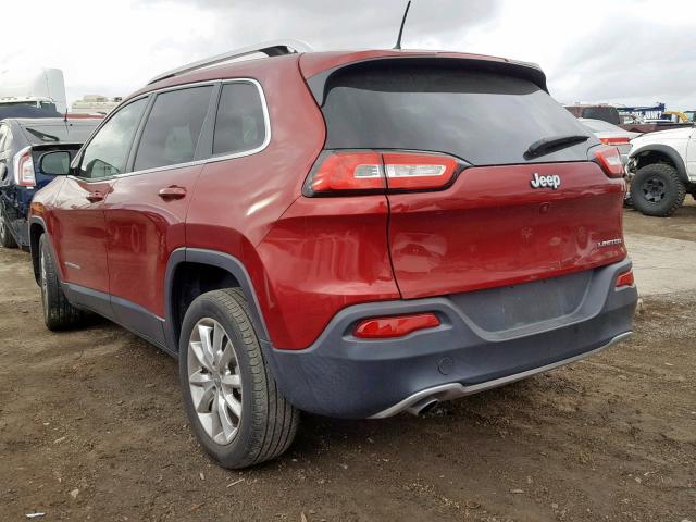 1C4PJLDB1GW165779 - 2016 JEEP CHEROKEE L BURGUNDY photo 3