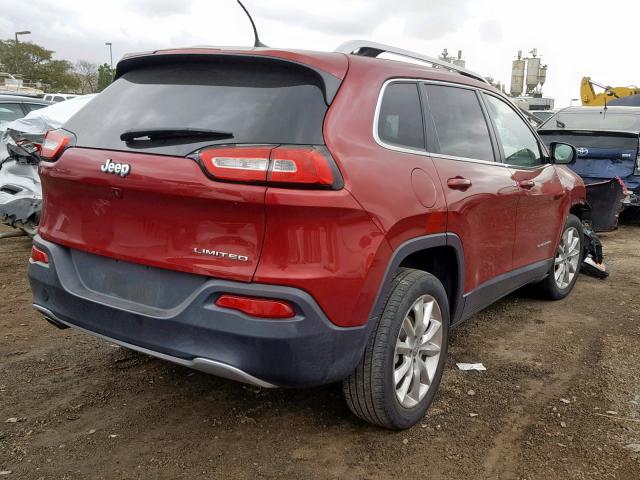 1C4PJLDB1GW165779 - 2016 JEEP CHEROKEE L BURGUNDY photo 4