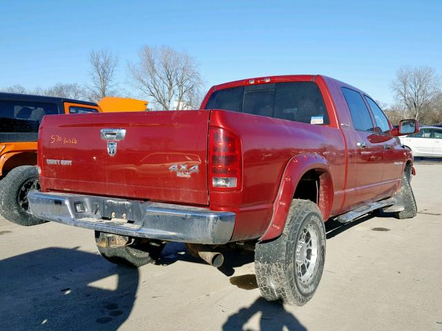 3D7KS29C46G238553 - 2006 DODGE RAM 2500 RED photo 4