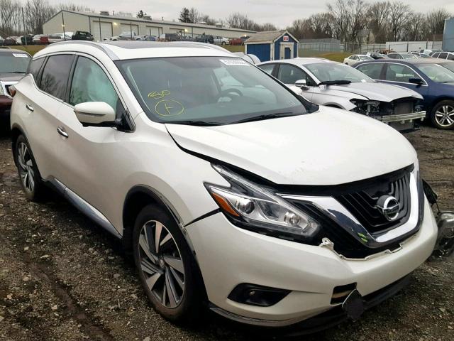 5N1AZ2MH1FN209079 - 2015 NISSAN MURANO S WHITE photo 1