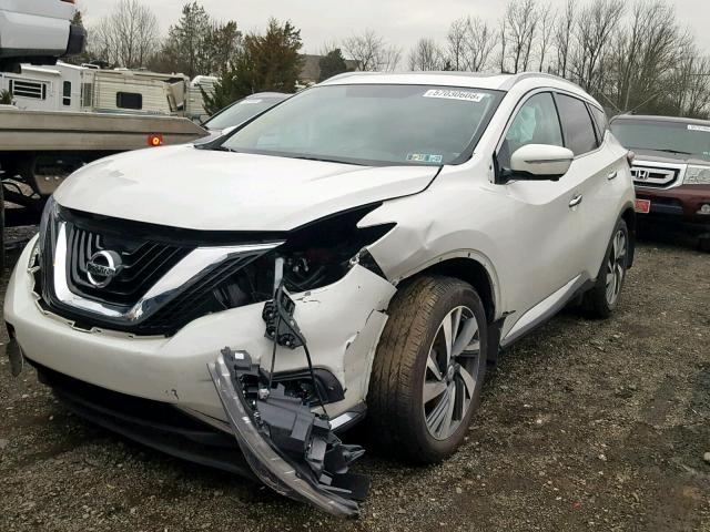 5N1AZ2MH1FN209079 - 2015 NISSAN MURANO S WHITE photo 2