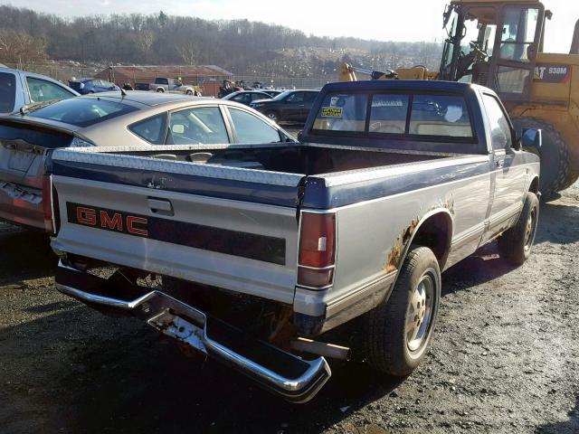 1GTCT14Z9K2536357 - 1989 GMC S TRUCK S1 BLUE photo 4