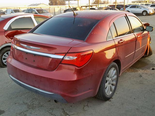 1C3CCBBB2DN636236 - 2013 CHRYSLER 200 TOURIN RED photo 4