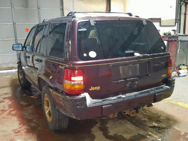 1J4GZ78Y3TC243788 - 1996 JEEP GRAND CHER BROWN photo 3