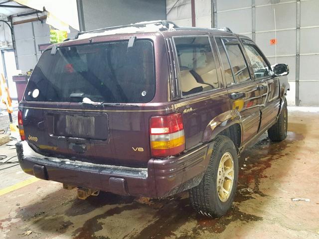 1J4GZ78Y3TC243788 - 1996 JEEP GRAND CHER BROWN photo 4