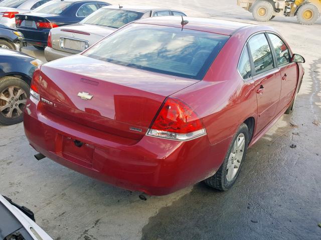 2G1WB5E37F1107234 - 2015 CHEVROLET IMPALA LIM RED photo 4