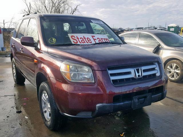 5FNYF18298B032178 - 2008 HONDA PILOT VP BURGUNDY photo 1