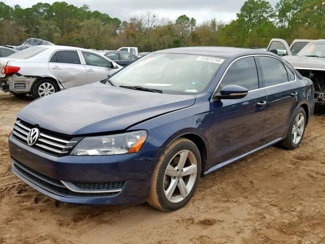 1VWBH7A37CC069237 - 2012 VOLKSWAGEN PASSAT SE BLUE photo 2