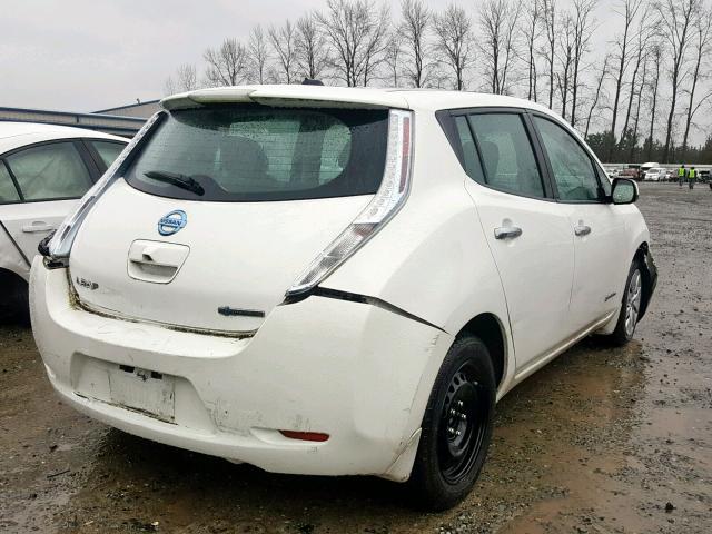 1N4AZ0CP4DC418851 - 2013 NISSAN LEAF S WHITE photo 4