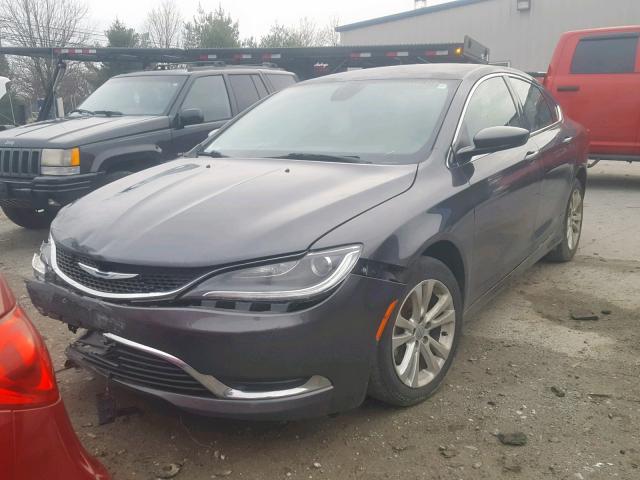 1C3CCCABXFN690037 - 2015 CHRYSLER 200 LIMITE CHARCOAL photo 2