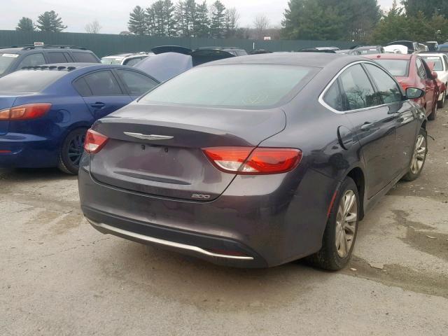 1C3CCCABXFN690037 - 2015 CHRYSLER 200 LIMITE CHARCOAL photo 4