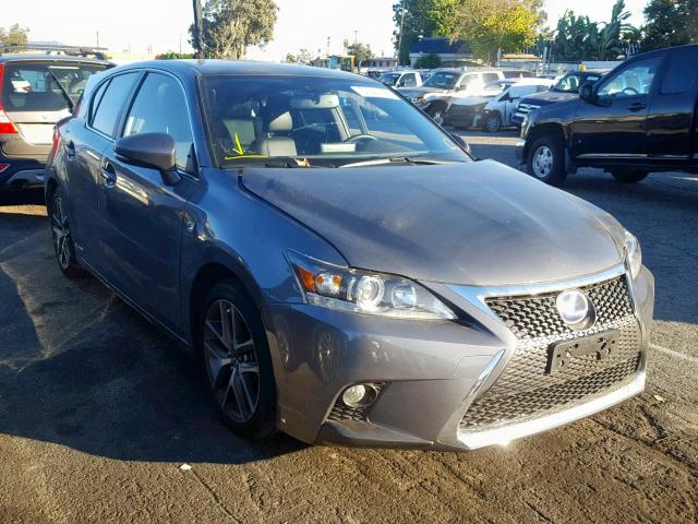 JTHKD5BH2G2252875 - 2016 LEXUS CT 200 GRAY photo 1