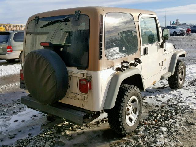 1J4FA29P8YP797842 - 2000 JEEP WRANGLER / WHITE photo 4