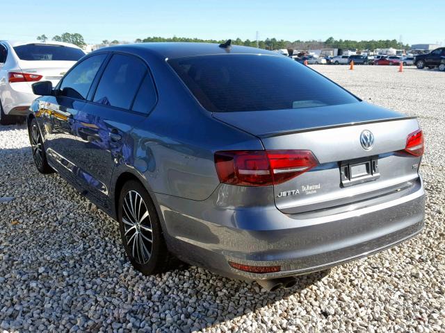 3VWD17AJ3GM242199 - 2016 VOLKSWAGEN JETTA SPOR GRAY photo 3