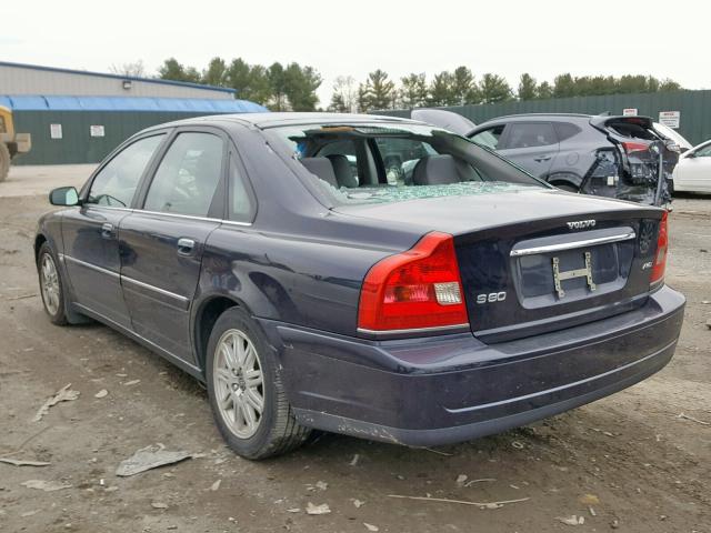 YV1TH592851397136 - 2005 VOLVO S80 2.5T BLUE photo 3