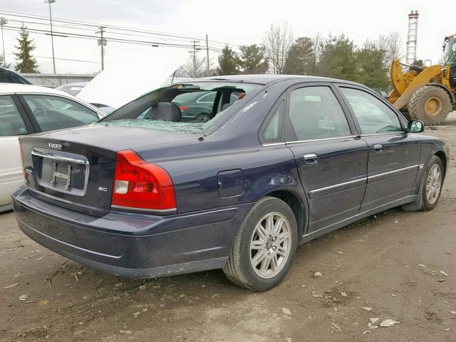 YV1TH592851397136 - 2005 VOLVO S80 2.5T BLUE photo 4