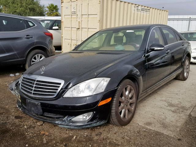 WDDNG71X77A149215 - 2007 MERCEDES-BENZ S 550 BLACK photo 2