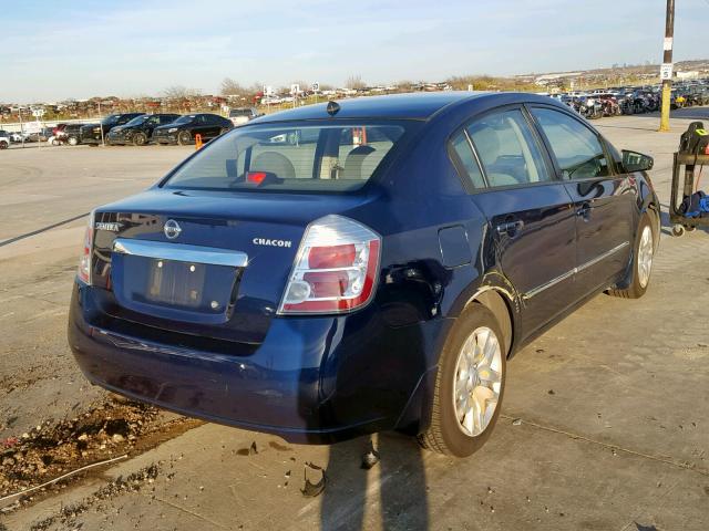 3N1AB6AP9AL639496 - 2010 NISSAN SENTRA 2.0 BLUE photo 4