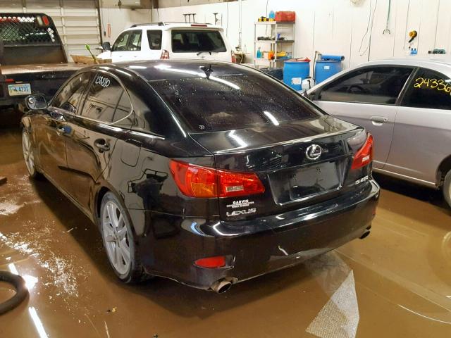 JTHBK262875044296 - 2007 LEXUS IS 250 BLACK photo 3