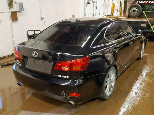 JTHBK262875044296 - 2007 LEXUS IS 250 BLACK photo 4