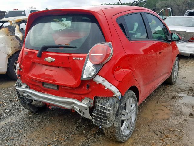 KL8CA6S96DC532682 - 2013 CHEVROLET SPARK LS RED photo 4