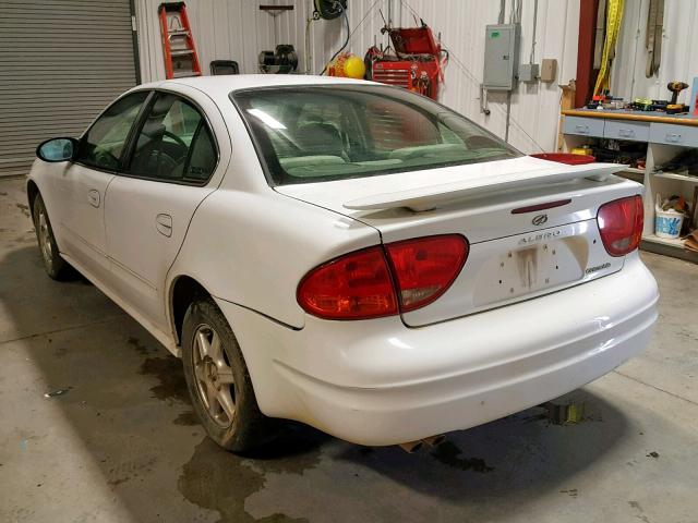 1G3NL52E02C229783 - 2002 OLDSMOBILE ALERO GL WHITE photo 3