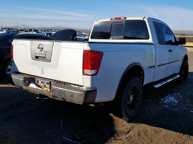 1N6AA06B74N514332 - 2004 NISSAN TITAN XE WHITE photo 4