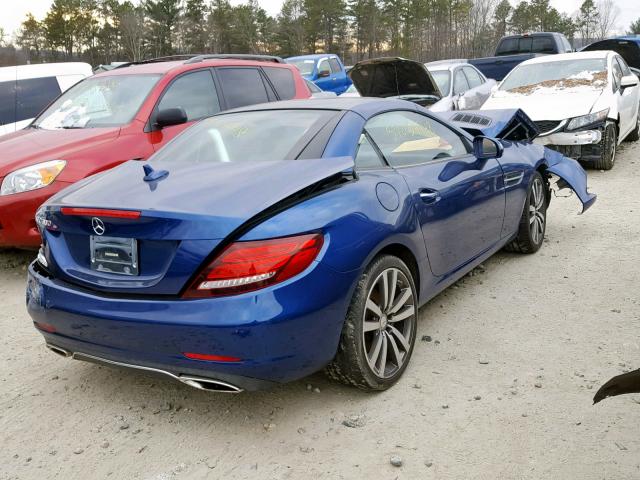 WDDPK3JA6HF127254 - 2017 MERCEDES-BENZ SLC 300 BLUE photo 4