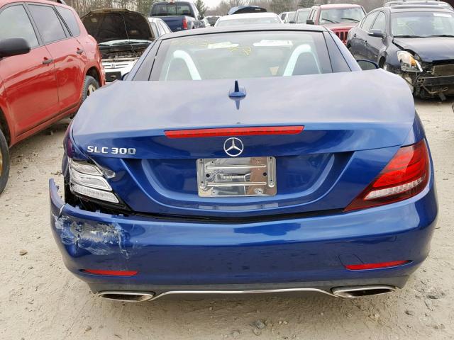 WDDPK3JA6HF127254 - 2017 MERCEDES-BENZ SLC 300 BLUE photo 6