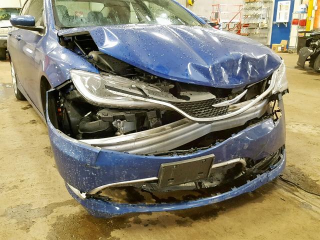 1C3CCCAB6FN540023 - 2015 CHRYSLER 200 LIMITE BLUE photo 9