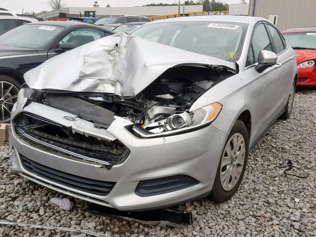 1FA6P0G7XE5373376 - 2014 FORD FUSION S SILVER photo 2