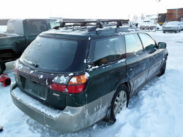 4S3BH6658Y7661639 - 2000 SUBARU LEGACY OUT GREEN photo 4