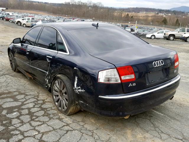 WAULL44E45N014640 - 2005 AUDI A8 4.2 QUA BLUE photo 3