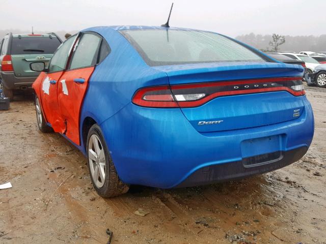 1C3CDFBA4GD604801 - 2016 DODGE DART SXT BLUE photo 3