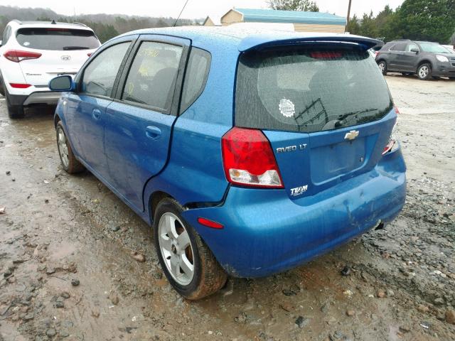 KL1TG66636B551860 - 2006 CHEVROLET AVEO LT BLUE photo 3