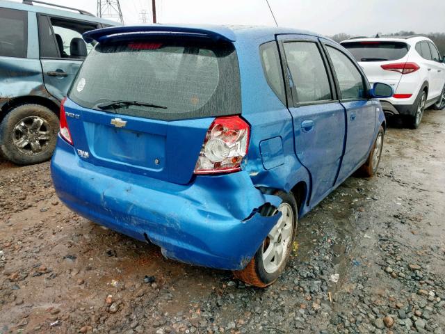 KL1TG66636B551860 - 2006 CHEVROLET AVEO LT BLUE photo 4