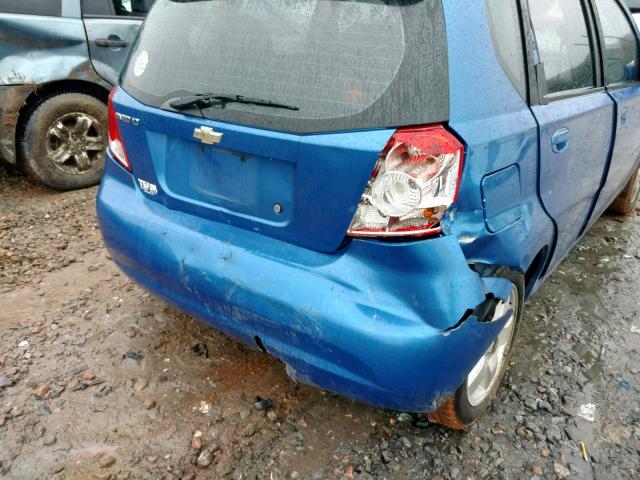 KL1TG66636B551860 - 2006 CHEVROLET AVEO LT BLUE photo 9