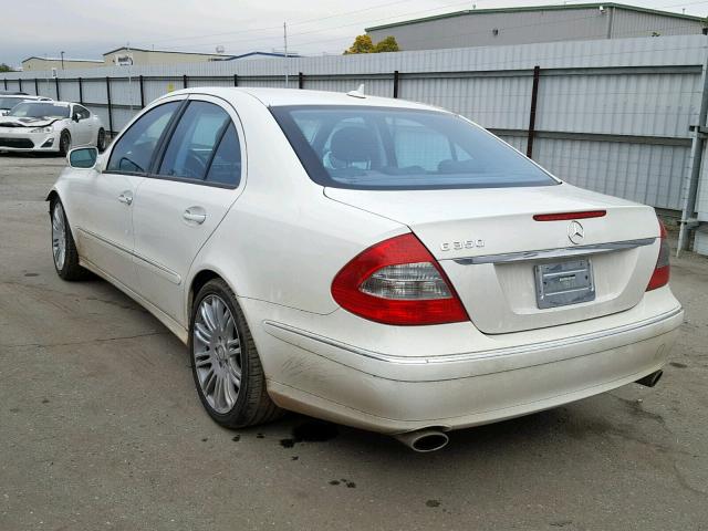 WDBUF56X08B279398 - 2008 MERCEDES-BENZ E 350 WHITE photo 3