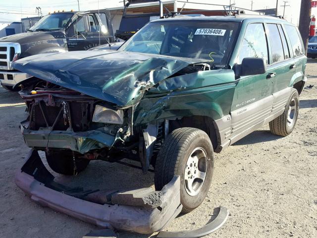 1J4EX58S1TC122223 - 1996 JEEP GRAND CHER GREEN photo 2