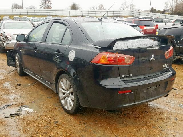 JA3AU86WX9U013149 - 2009 MITSUBISHI LANCER GTS BLACK photo 3