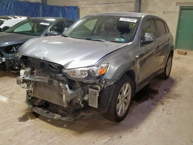 4A4AP3AU4EE020905 - 2014 MITSUBISHI OUTLANDER GRAY photo 2