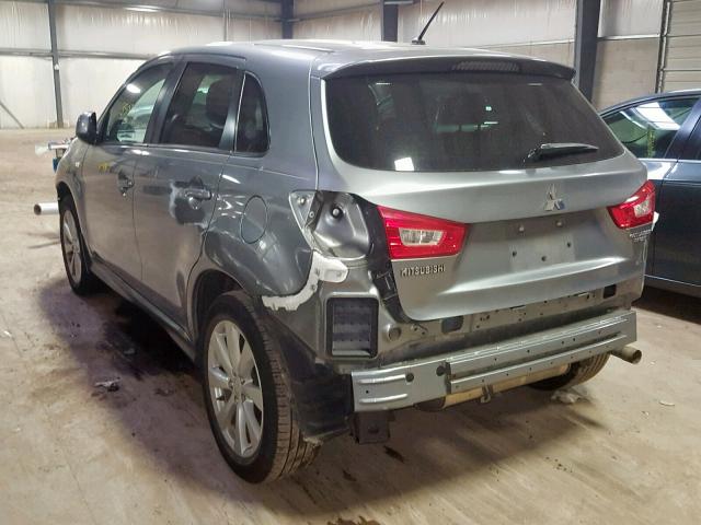 4A4AP3AU4EE020905 - 2014 MITSUBISHI OUTLANDER GRAY photo 3