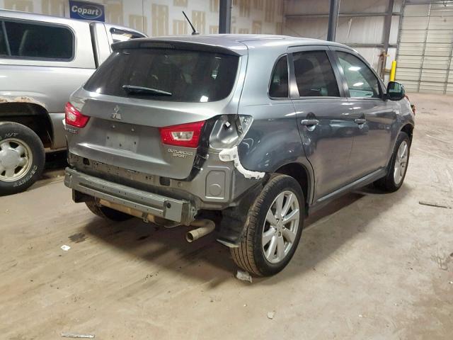 4A4AP3AU4EE020905 - 2014 MITSUBISHI OUTLANDER GRAY photo 4