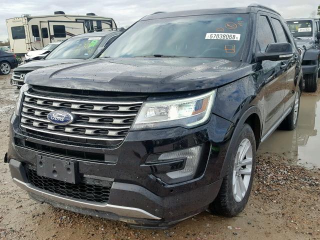 1FM5K7DH1HGB14127 - 2017 FORD EXPLORER X BLACK photo 2