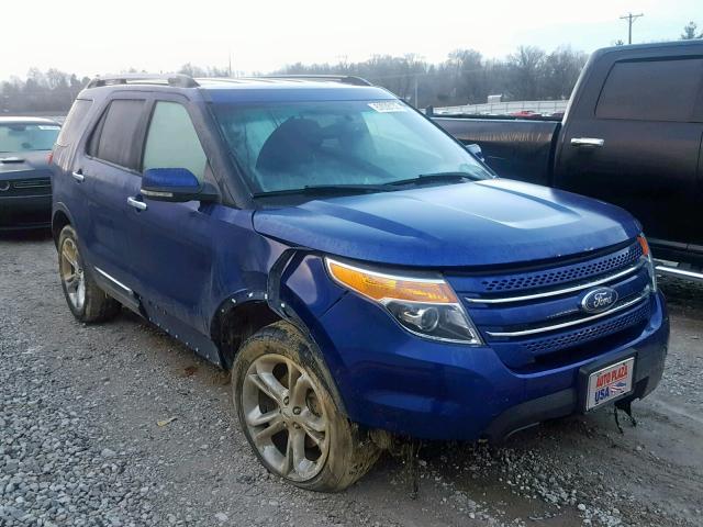 1FM5K8F87DGB07681 - 2013 FORD EXPLORER L BLUE photo 1